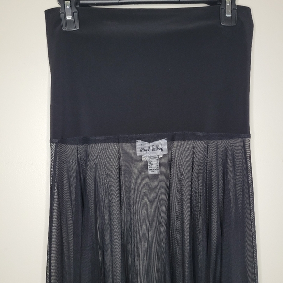 Joseph Ribkoff Sheer Top Womens Size 14 Black Long Sleeve With Cowl Neck Classic - Picture 3 of 7